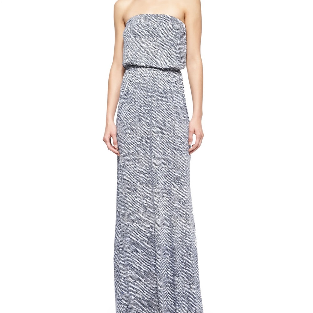 Joie Strapless Printed Maxi Dress | Newman Marcus